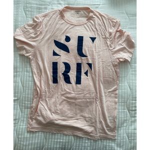 J.Crew large rose T-shirt. Surf lettering